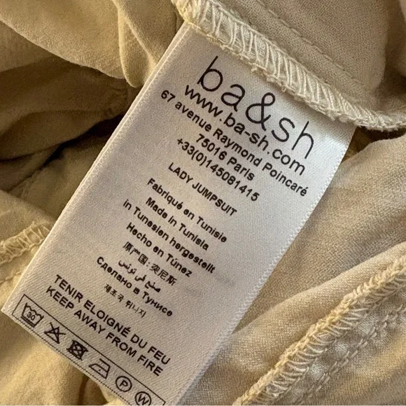 ❤️ ba&sh Off-White Button-Front Jumpsuit S - Picture 6 of 12